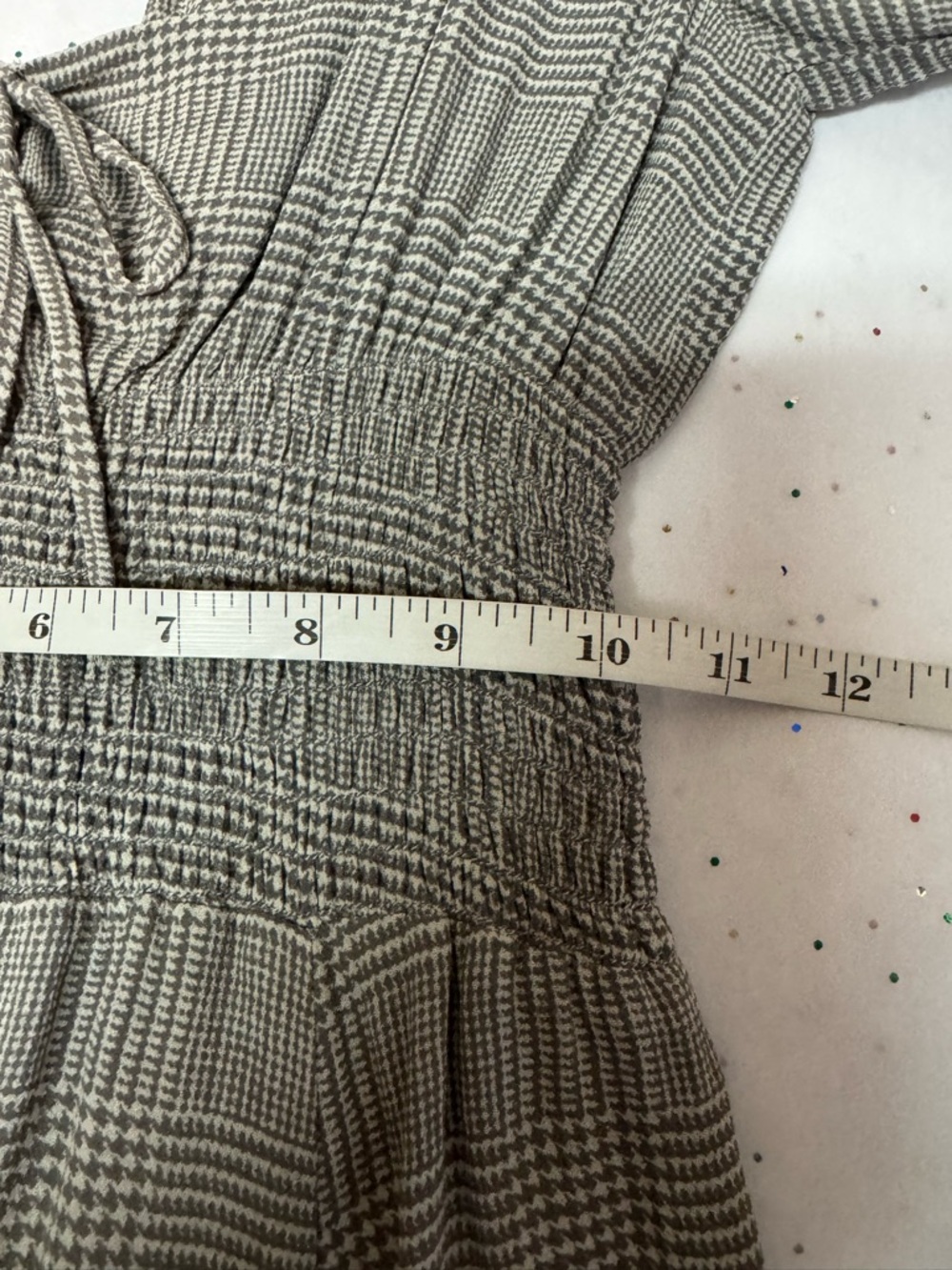 Reformation Mini Dress (Aberdeen Wilder) in gray plaid size 4 - Picture 10 of 11